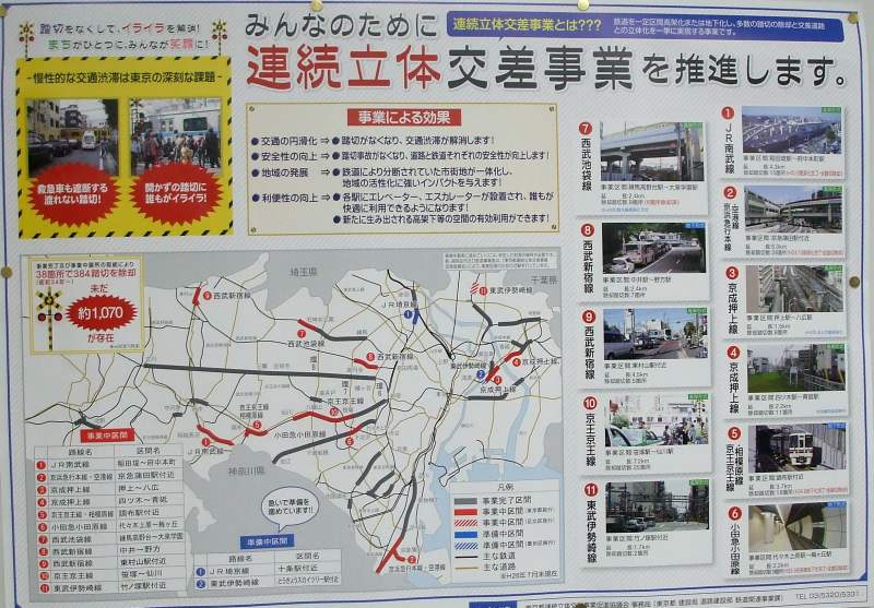 No650 笹塚 仙川間高架化 事業計画ポスターに 京王線 井の頭線 応援歌 No650 笹塚 仙川間高架化 事業計画ポスターに 京王線 井の頭線 応援歌