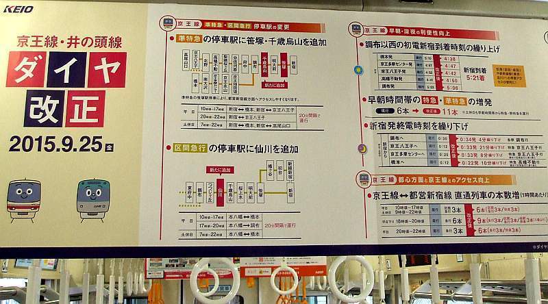 No734 京王電車 あとわずか 現行ダイヤ光景: 京王線 井の頭線 応援歌